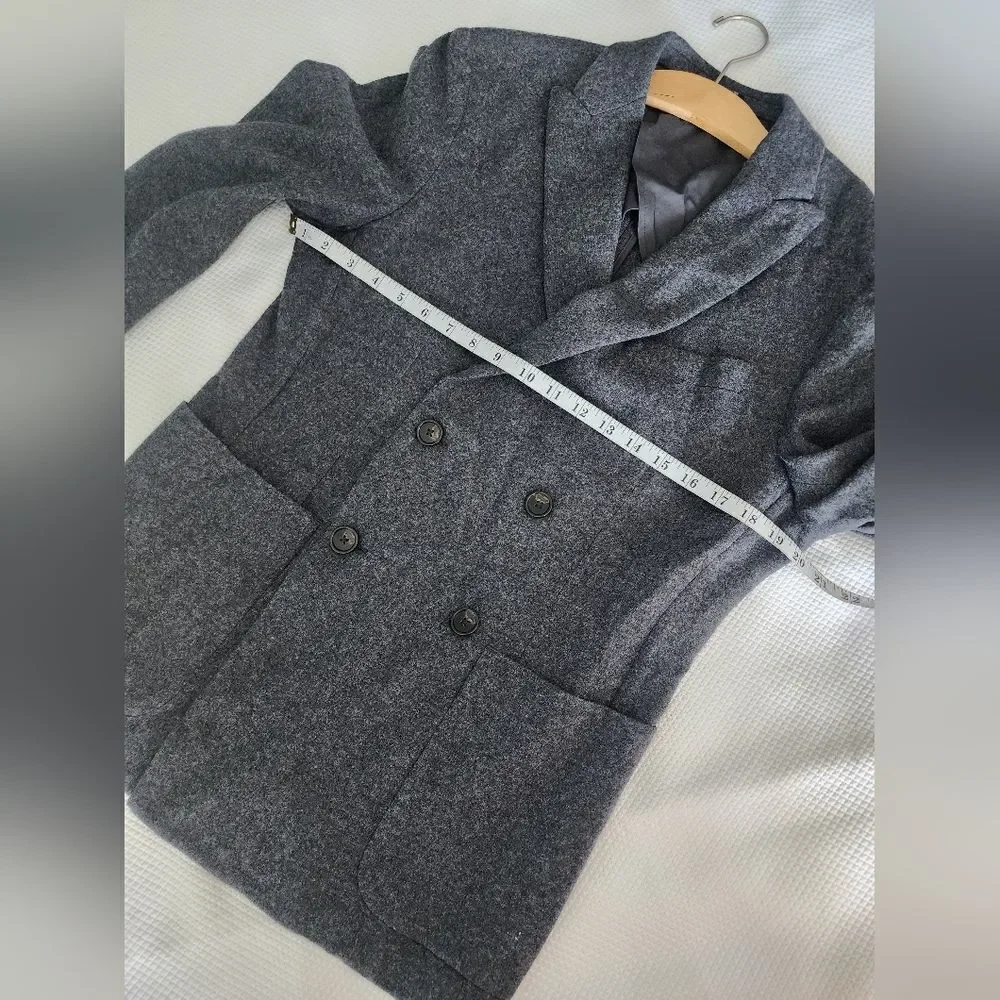 Banana Republic Charcoal Blazer Wool Blend New